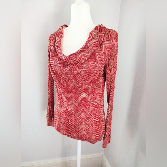 I-N-C International Concepts Red and Gold Knit Sweater - Picture 4 of 5